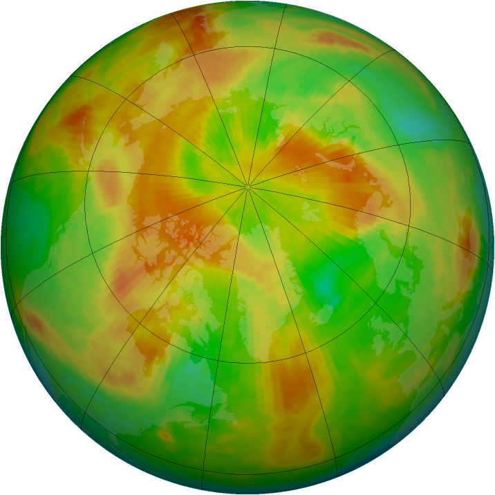 Arctic ozone map for 01 May 1990